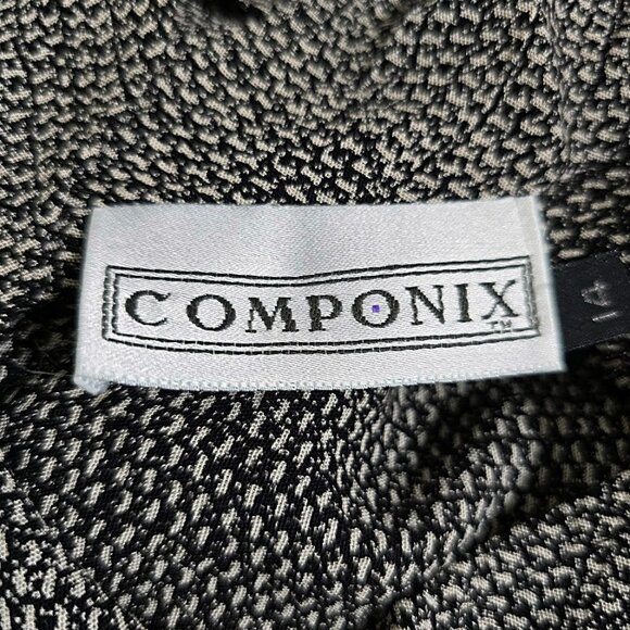 Vintage Componix Cowl Neck Crepe Top 14 Women 80s Button Back Avant Garde Blouse - Picture 7 of 8